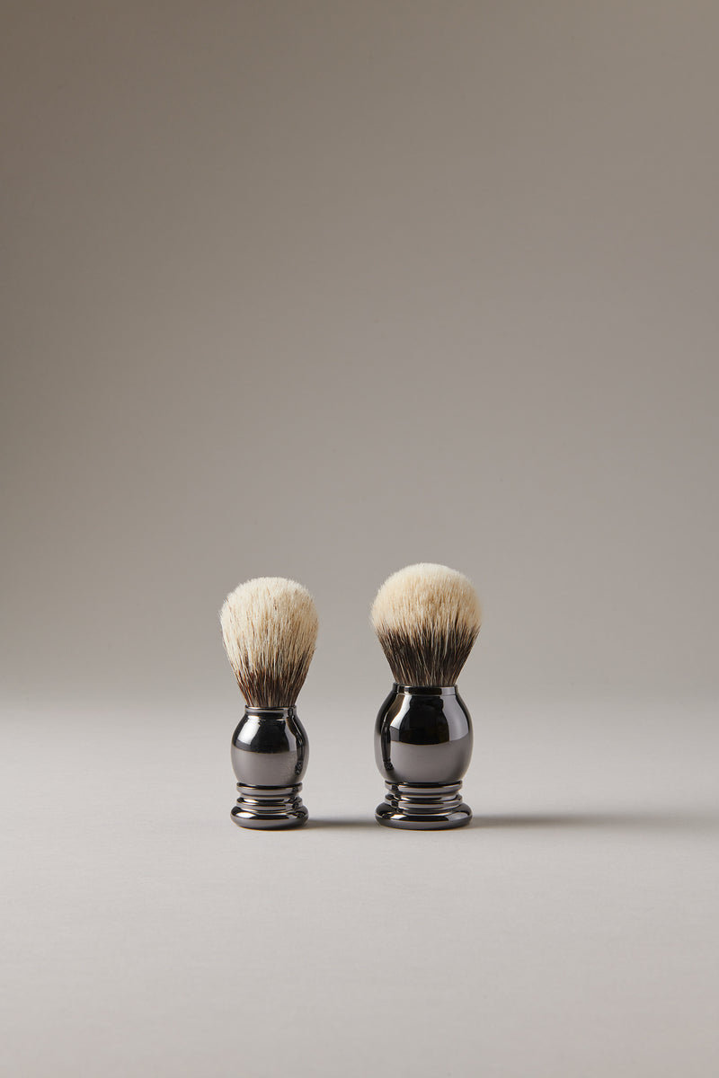Lorenzi Milano Pennello barba nichel nero in Nichel nero Nuovo