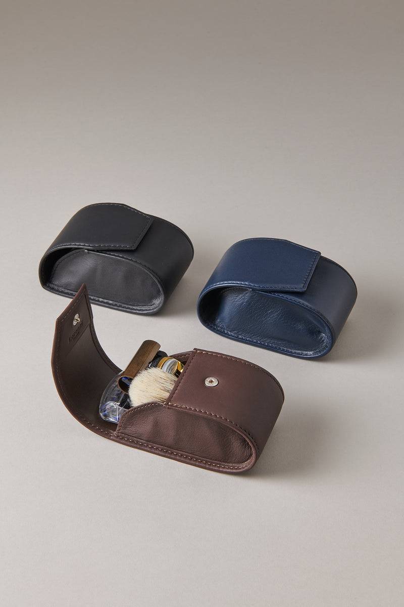 Lorenzi Milano Set rasoio pennello barba viaggio in Ottone anticato Online