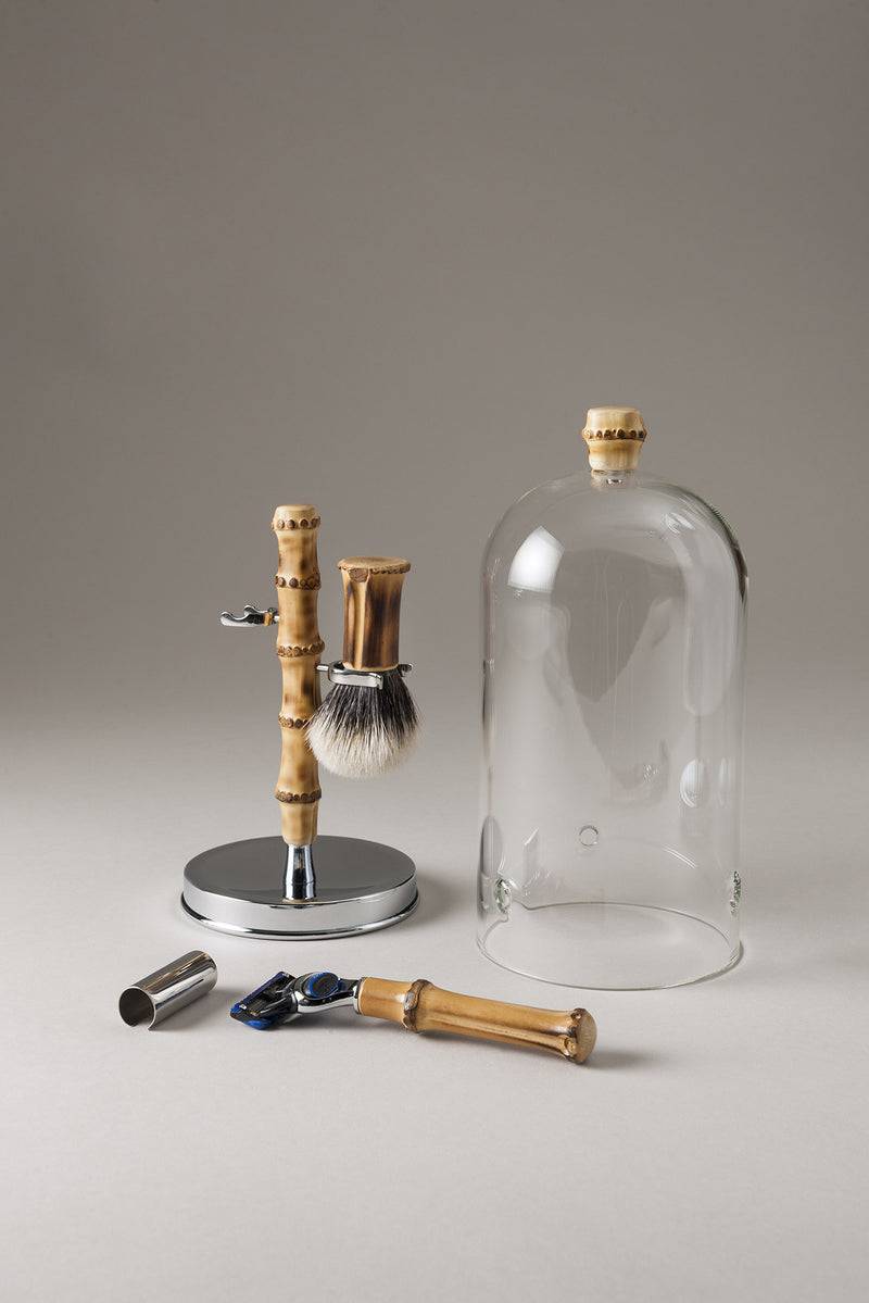 Lorenzi Milano Set barba toilette con campana in Bambù Vendita