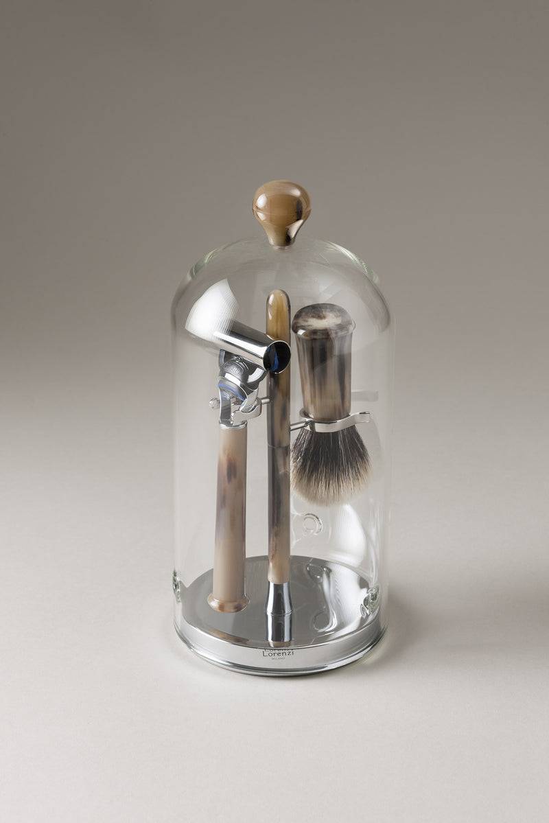 Lorenzi Milano Set barba toilette con campana in Zebu