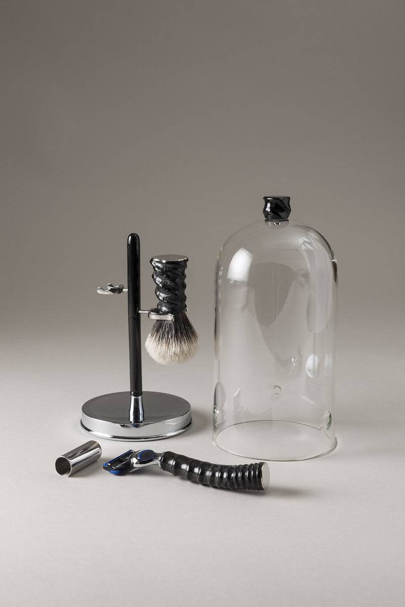 Lorenzi Milano Set barba toilette con campana in Springbok Soddisfazione Garantita