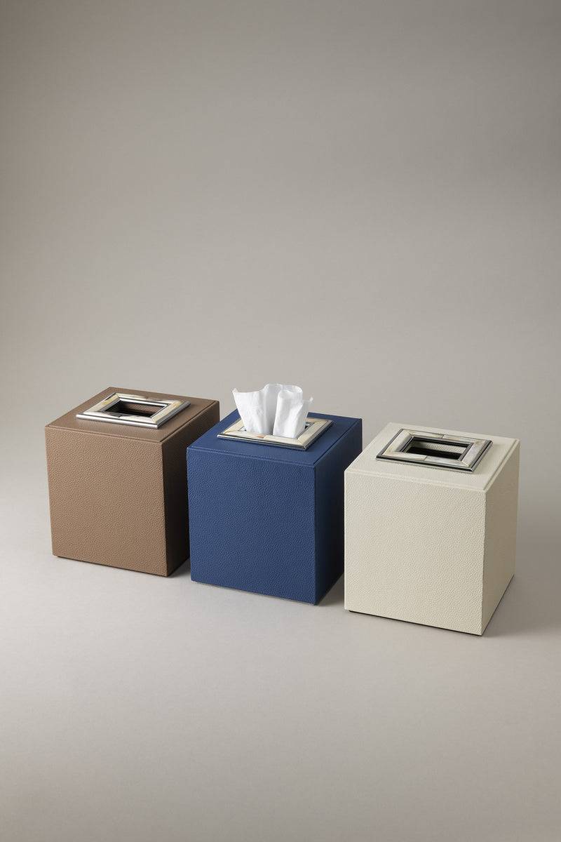 Lorenzi Milano Cubo porta fazzoletti in Zebu Prezzo Ridotto