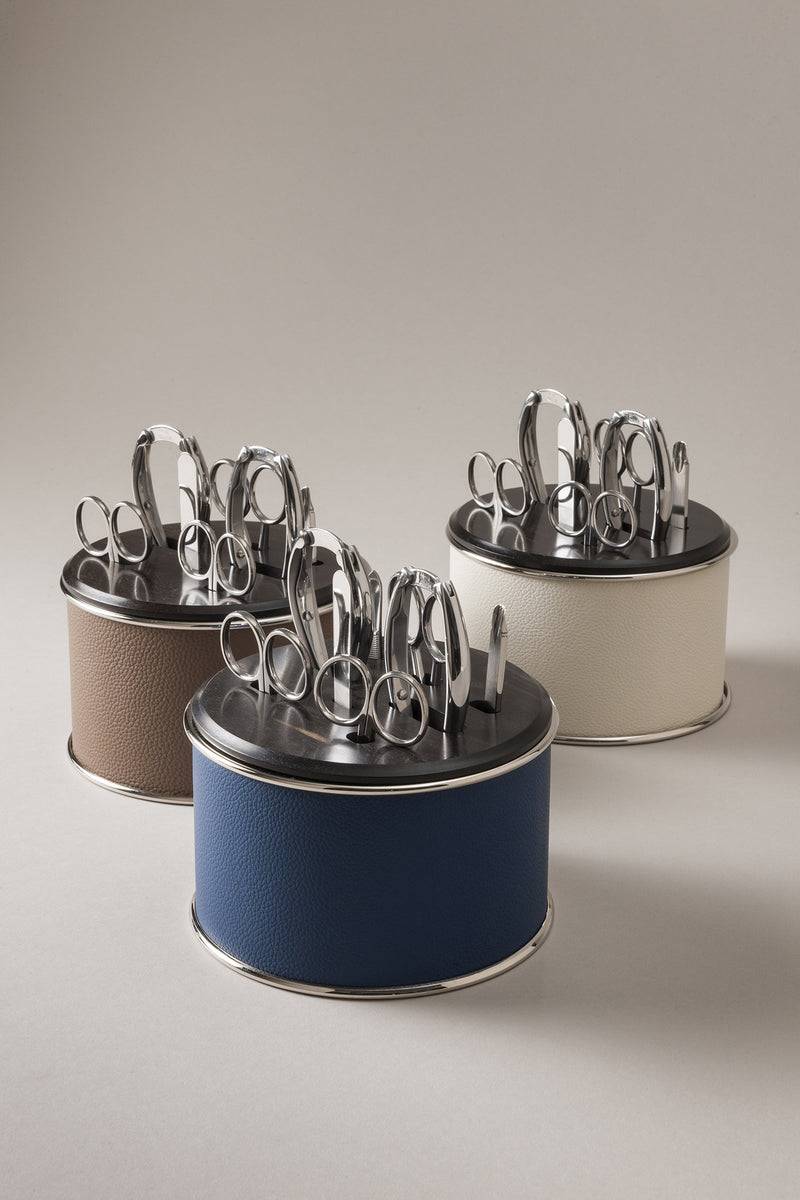 Lorenzi Milano Completo manicure da toilette in Vitello nautico Saldi