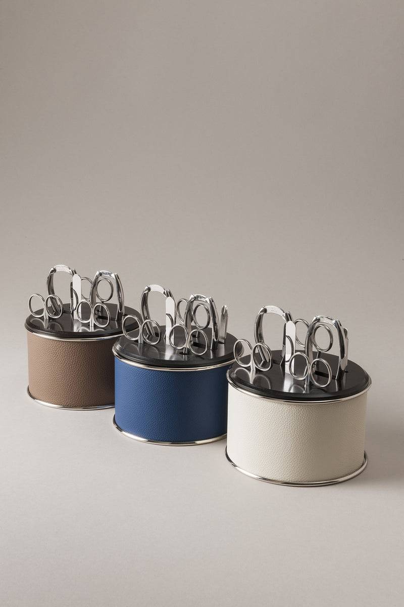 Lorenzi Milano Completo manicure da toilette in Vitello nautico Saldi