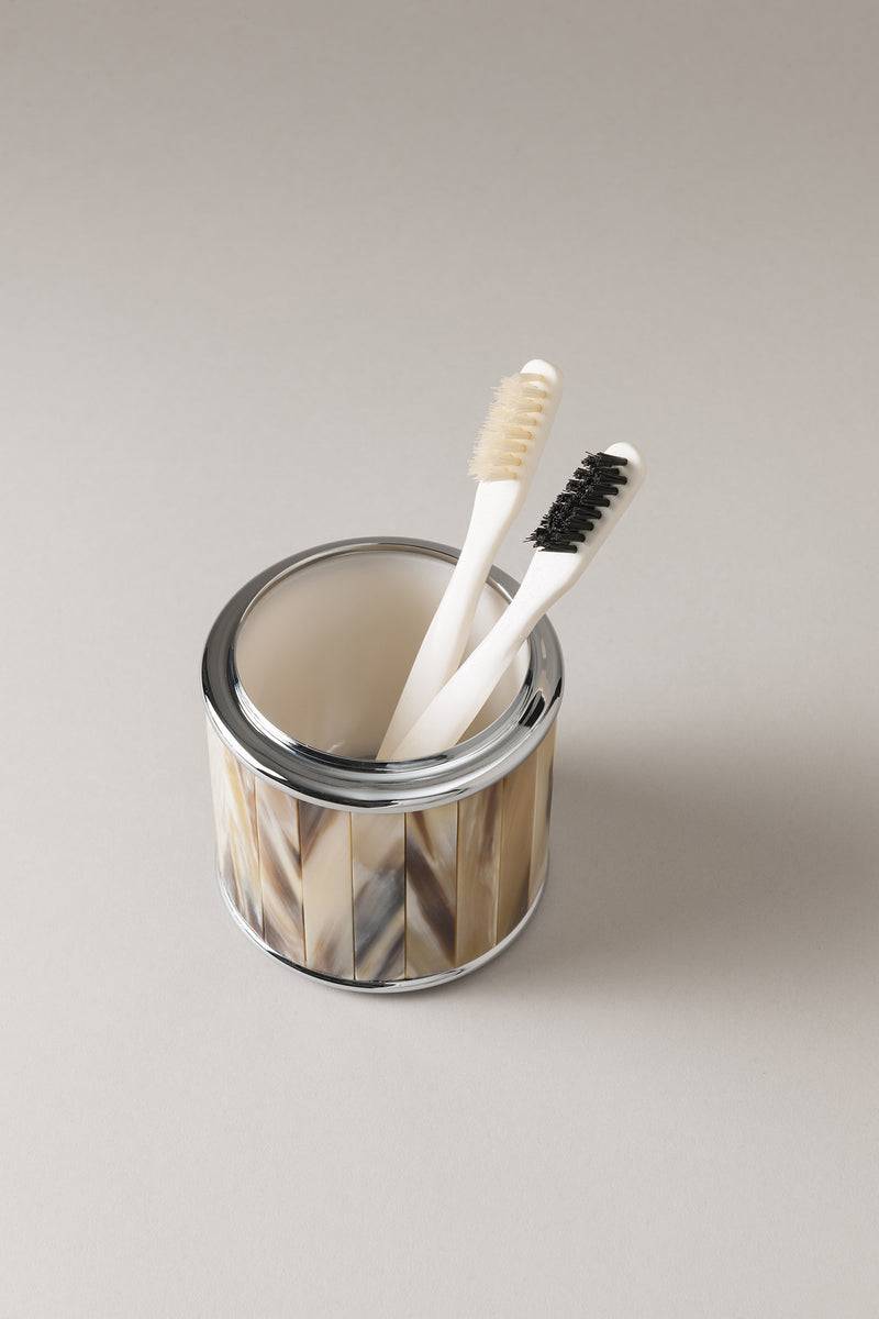 Lorenzi Milano Porta spazzolini da denti in Zebu In Linea