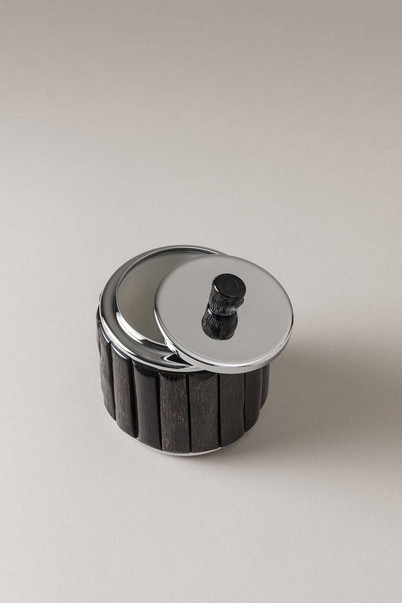 Lorenzi Milano Barattolo porta cotone da toilette in Orice Nuovo