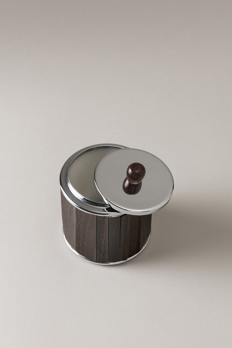 Lorenzi Milano Barattolo porta cotone da toilette in Legno Qualità