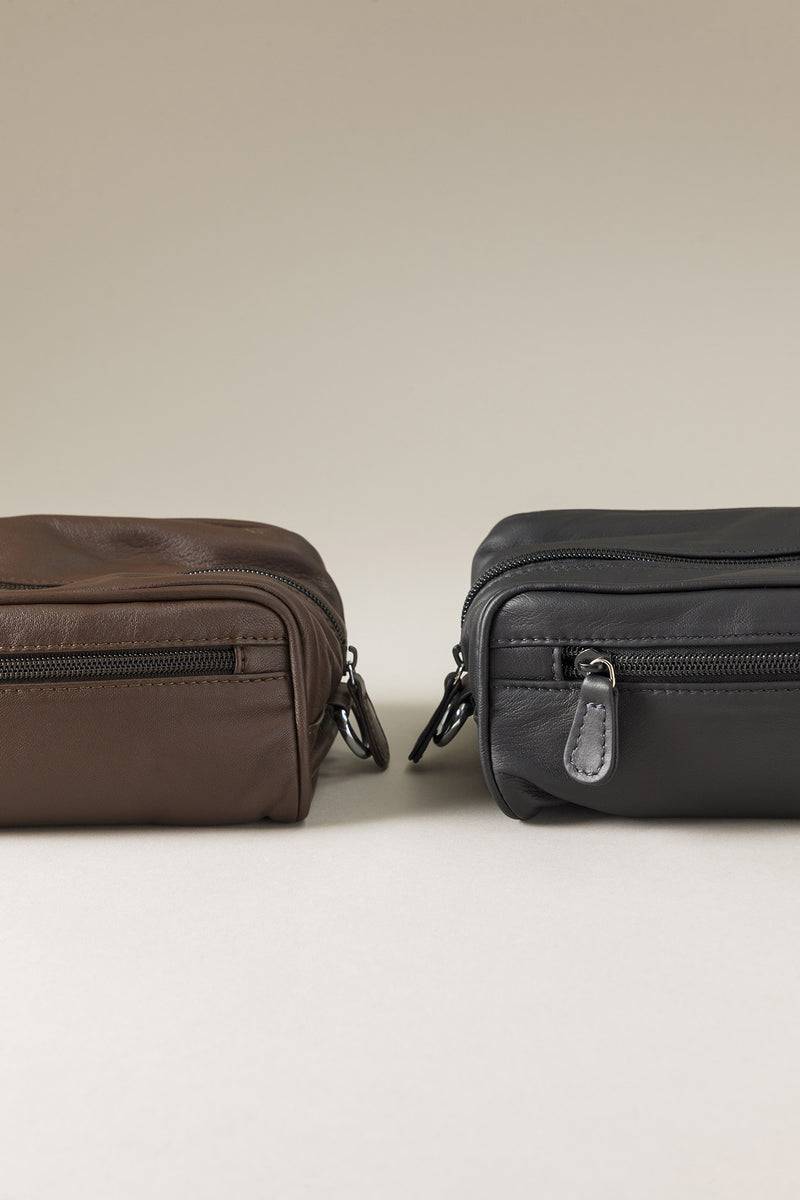 Lorenzi Milano Necessaire da viaggio piccolo in Nappa Italia