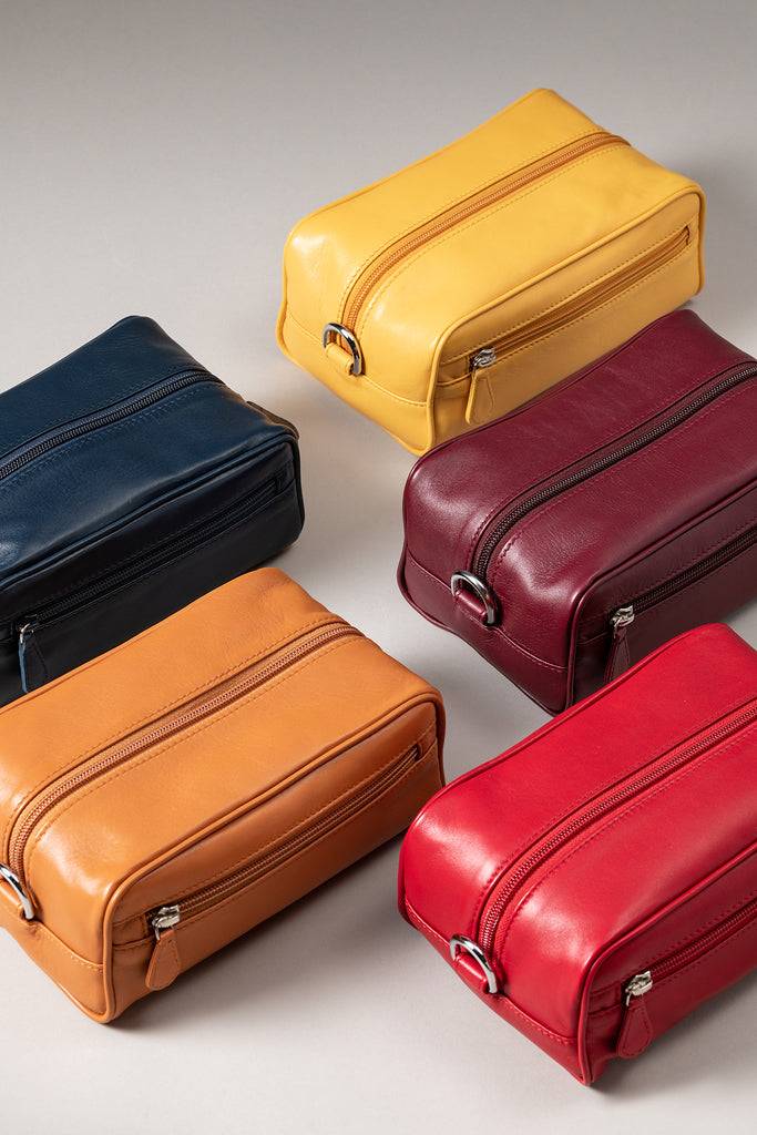Lorenzi Milano Necessaire da viaggio piccolo in Nappa Italia