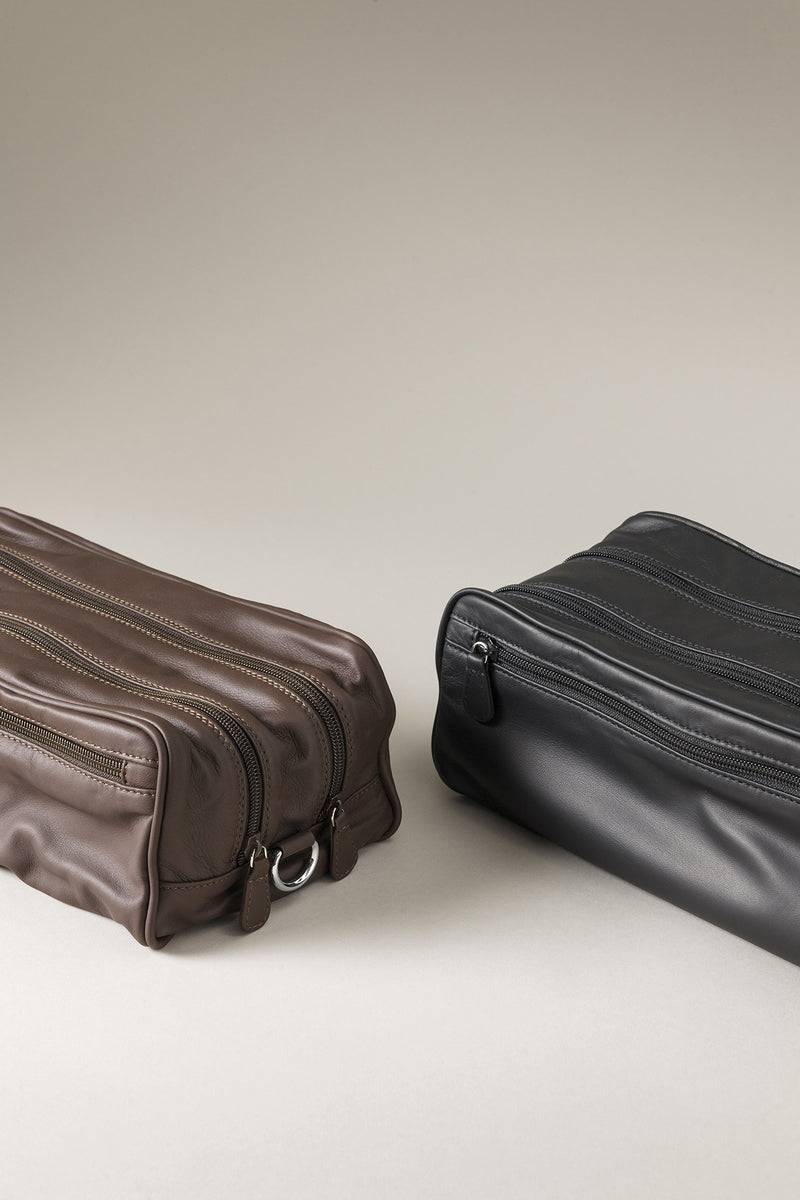 Lorenzi Milano Necessaire da viaggio grande in Nappa In Linea