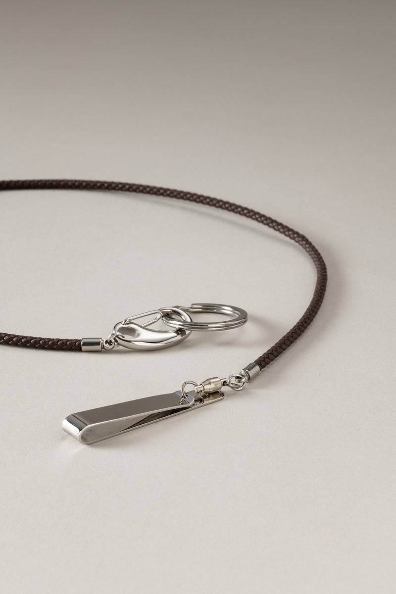Lorenzi Milano Catena portachiavi pelle in Vitello Sconto