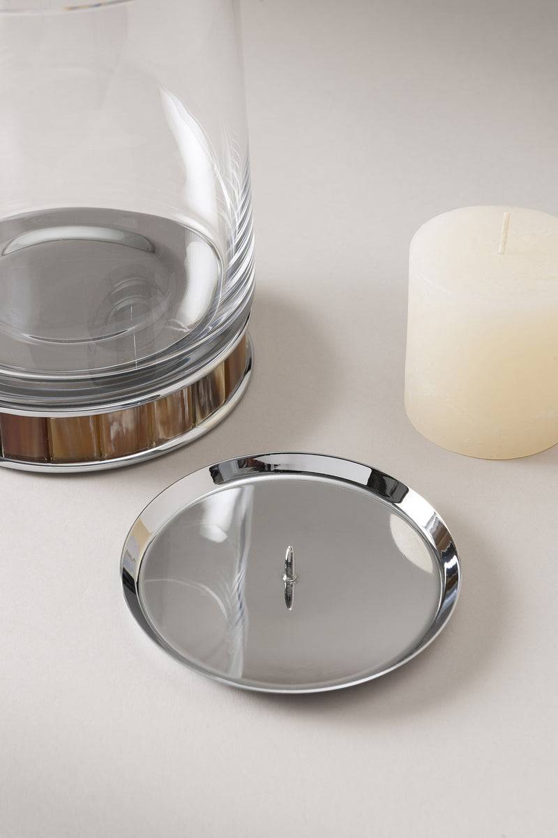 Lorenzi Milano Porta candele grande in Zebu Sottocosto
