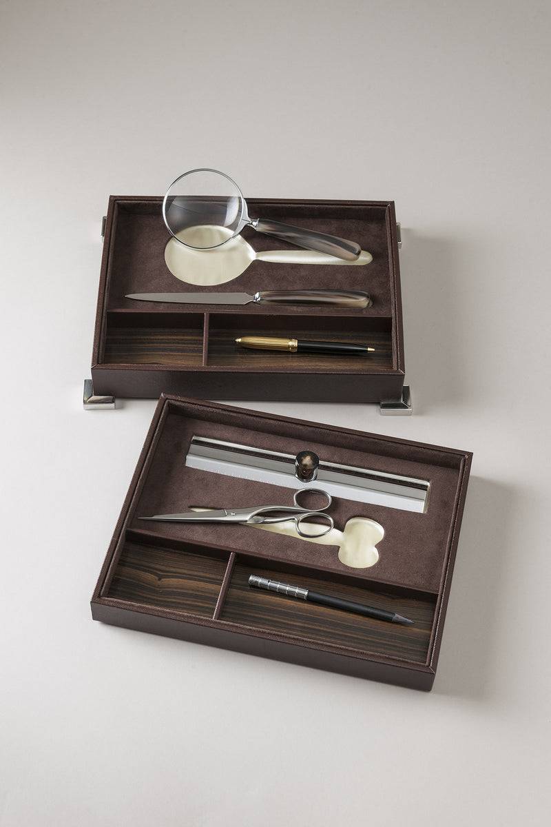 Lorenzi Milano Set scrivania in Zebu In Vendita
