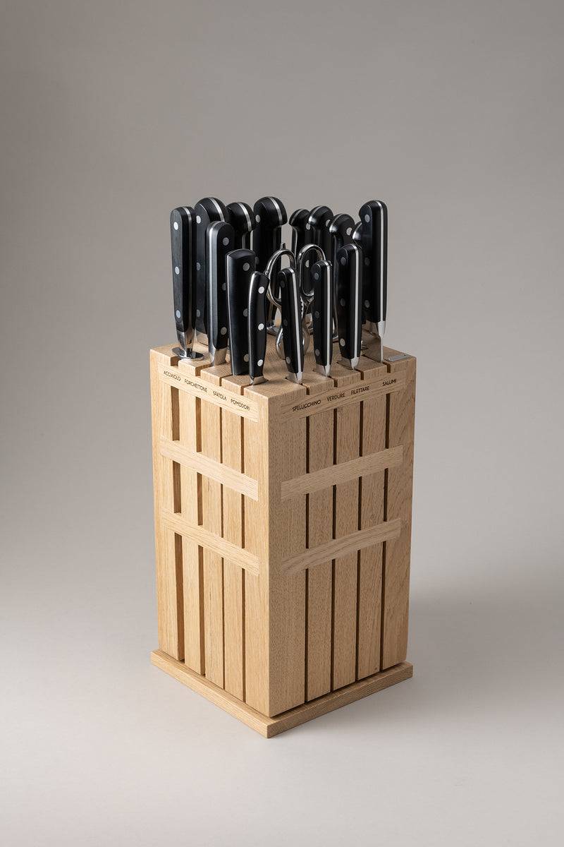 Lorenzi Milano Set coltelli da cucina grande in Noce canaletto Offerta