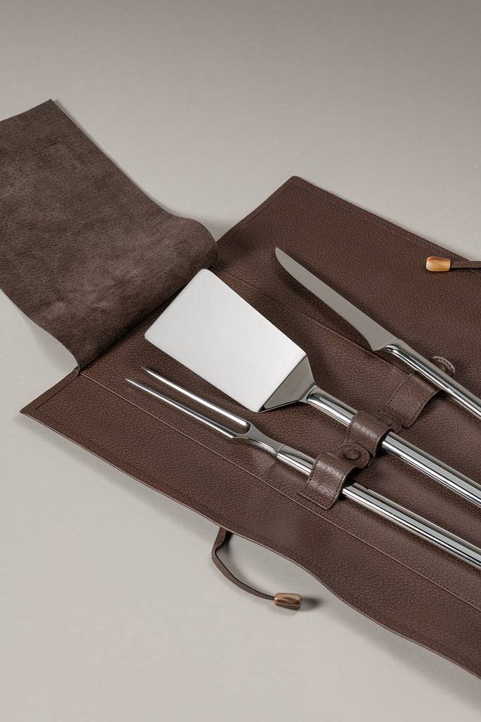 Lorenzi Milano Set BBQ piccolo in Zebu Vendita Economica