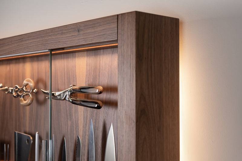 Lorenzi Milano Coltelliera grande con vetro in Zebu Qualità