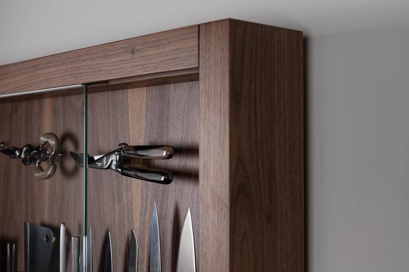 Lorenzi Milano Coltelliera grande con vetro in Zebu Qualità