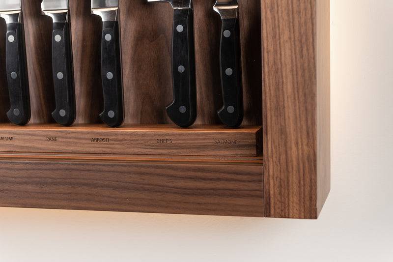 Lorenzi Milano Coltelliera grande con vetro in POM Qualità Garantita