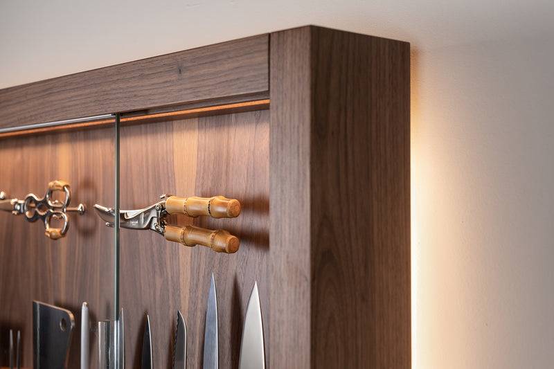 Lorenzi Milano Coltelliera grande con vetro in Bambù Novità