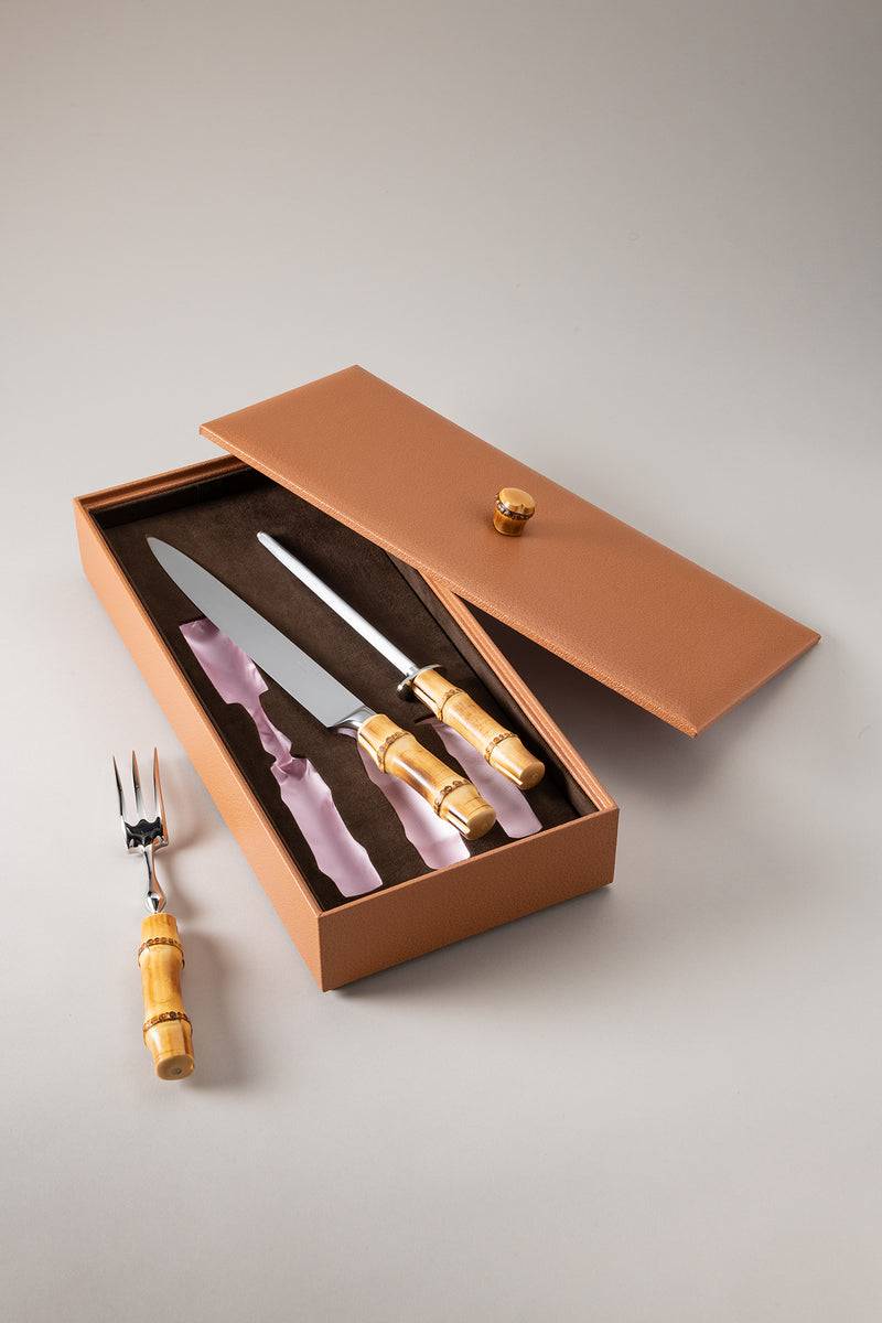 Lorenzi Milano Trio per arrosti deluxe in Bambù Vendita Calda