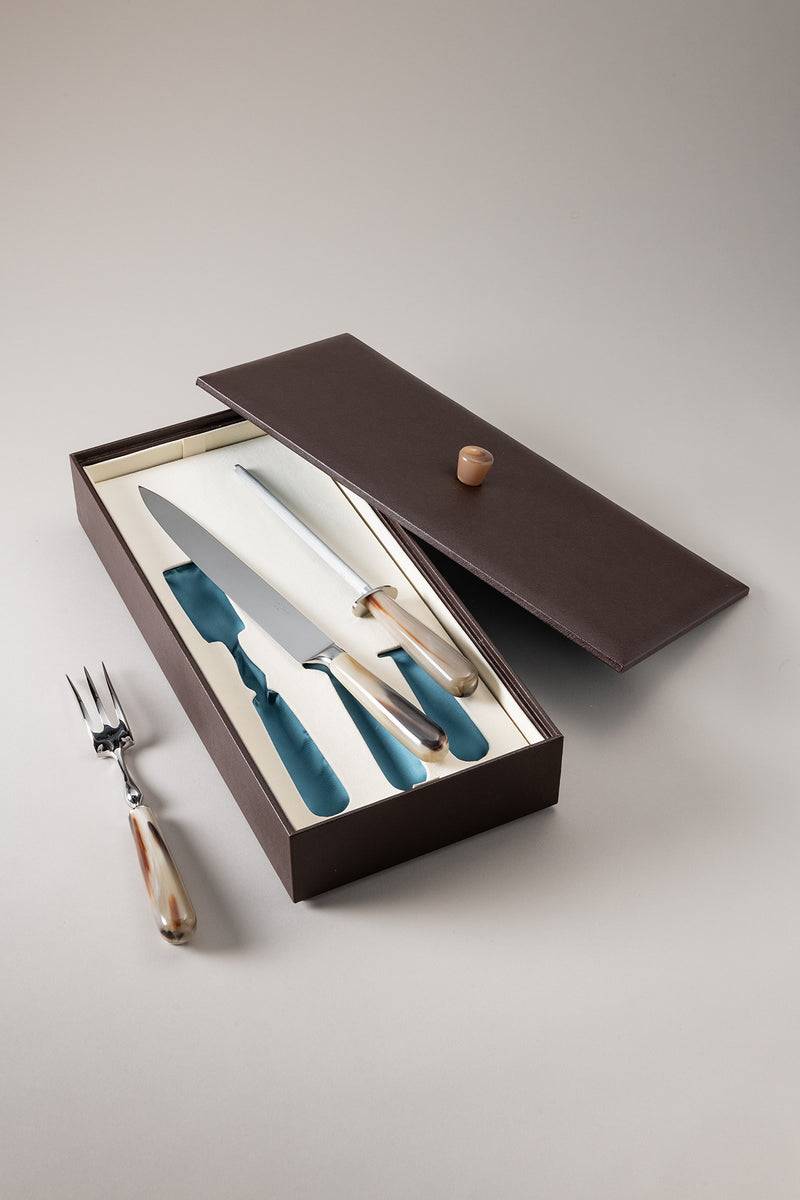 Lorenzi Milano Trio per arrosti deluxe in Zebu Saldi Di Fabbrica