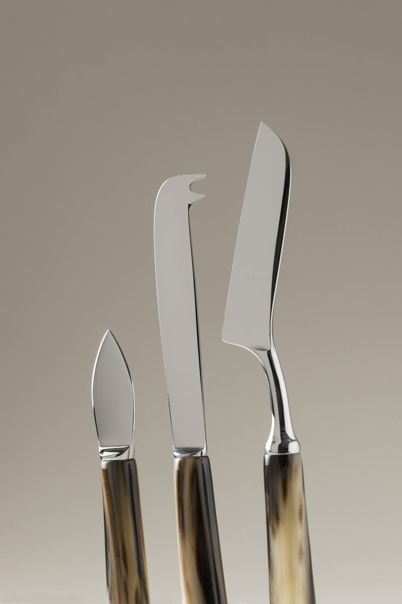 Lorenzi Milano Coltello formaggio in Zebu Saldi Di Fabbrica