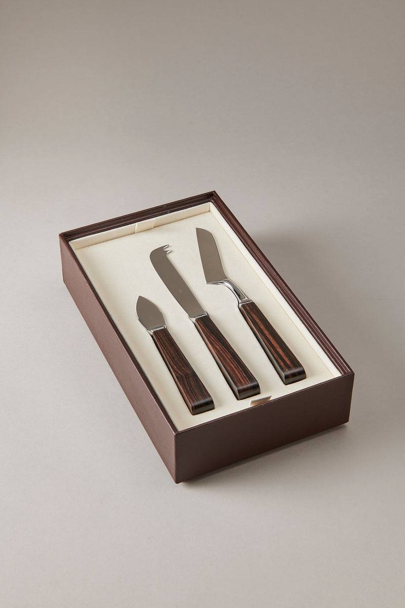 Lorenzi Milano Confezione coltelli formaggio deluxe in Legno Negozio