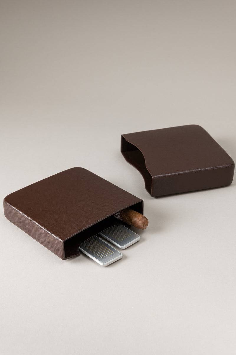 Lorenzi Milano Porta sigari robusto 5 in Saffiano Offerte esclusive