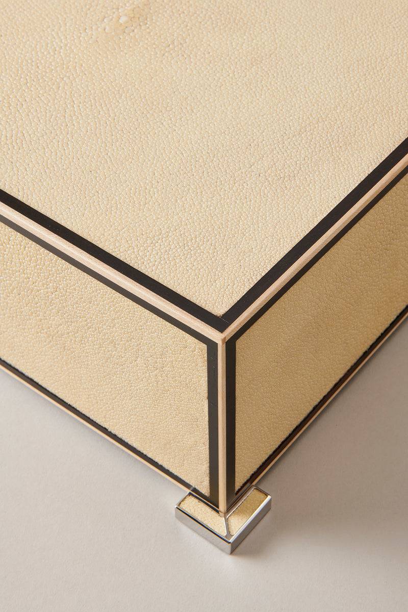 Lorenzi Milano Umidificatore porta sigari medio in Galuchat Nuovi prodotti