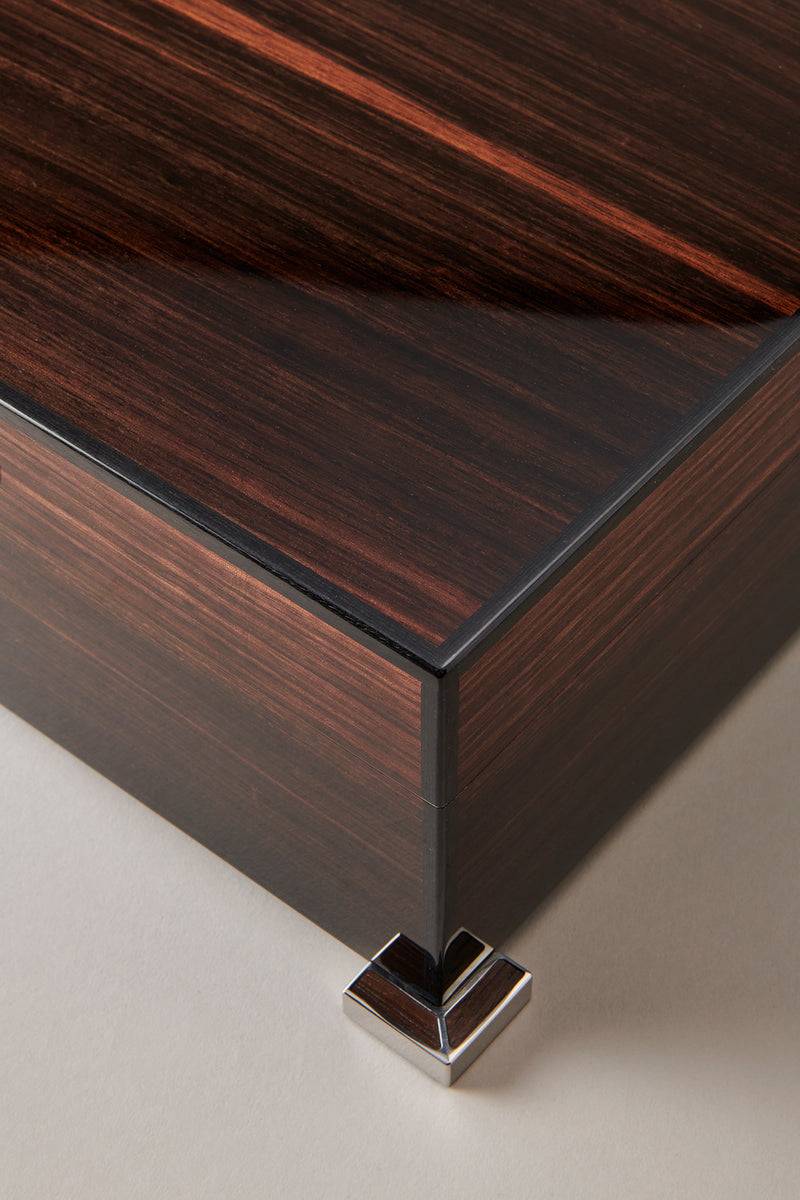 Lorenzi Milano Umidificatore porta sigari grande in Ebano makassar Offerte speciali