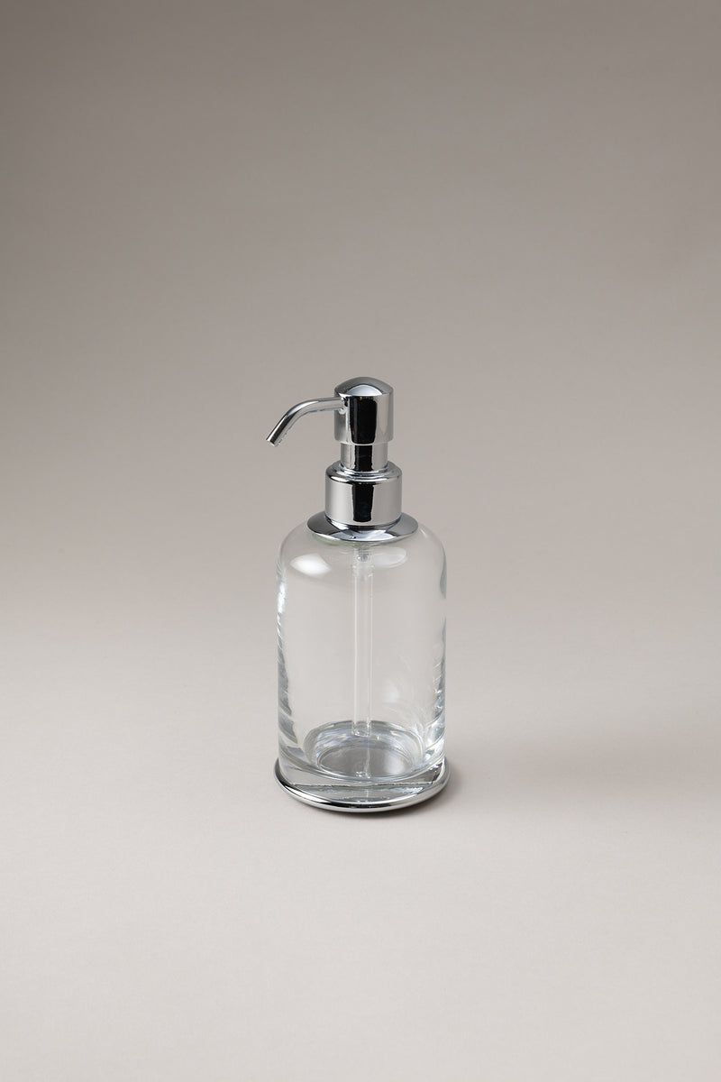 Lorenzi Milano Dosatore sapone liquido vetro in Ottone cromato