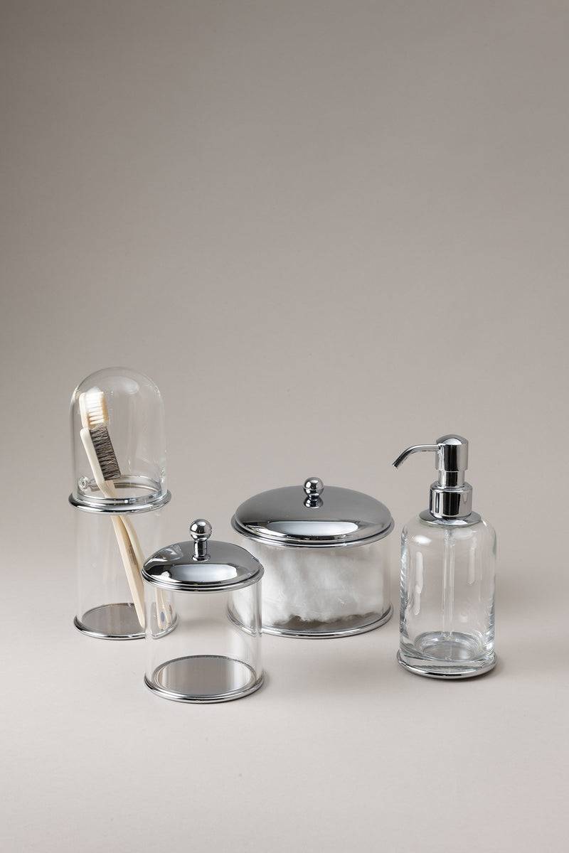 Lorenzi Milano Dosatore sapone liquido vetro in Ottone cromato Acquista Ora